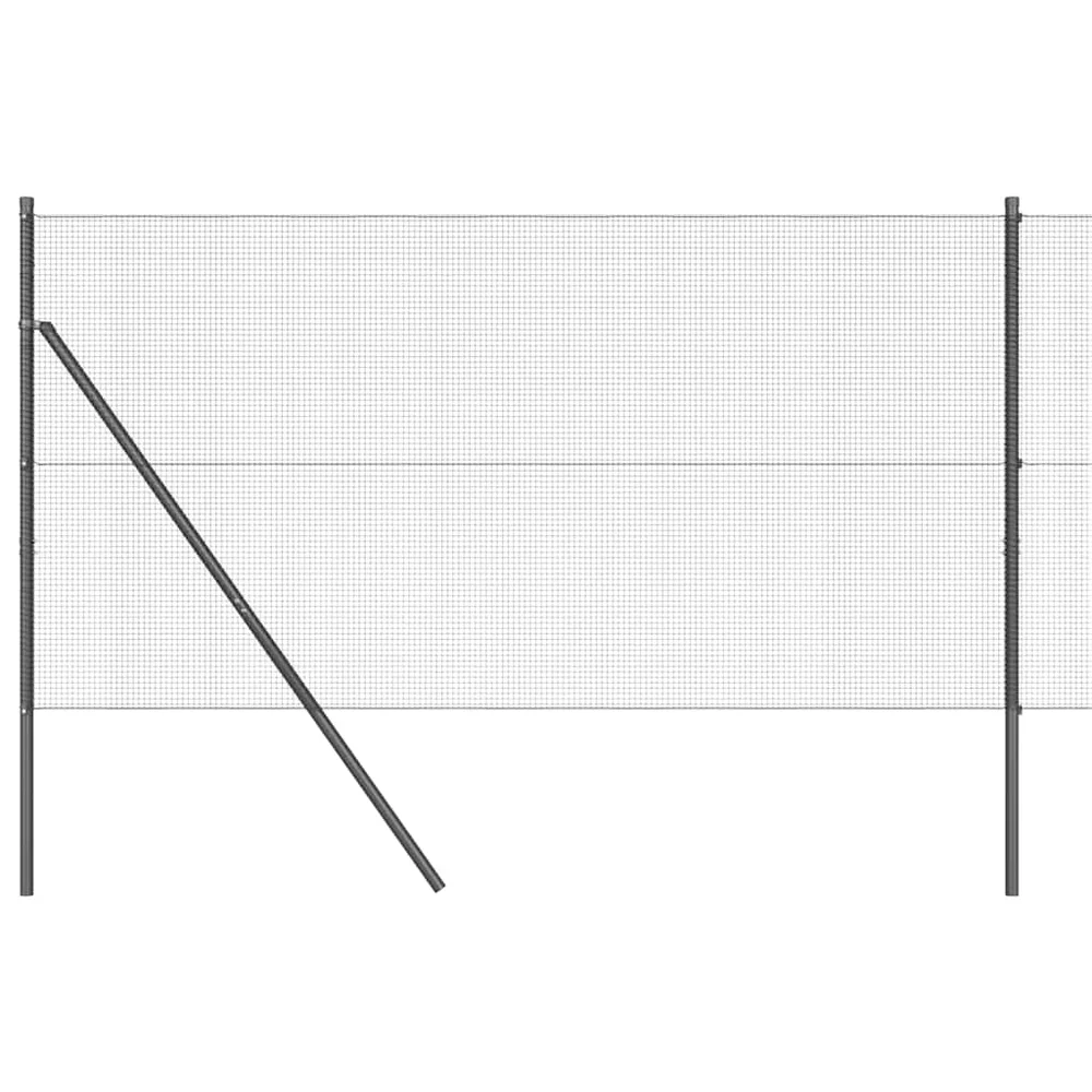 vidaXL Sveiset trådgjerde for bakken 25 x 1,4 m PVC-belagt stål Grå v:9490304