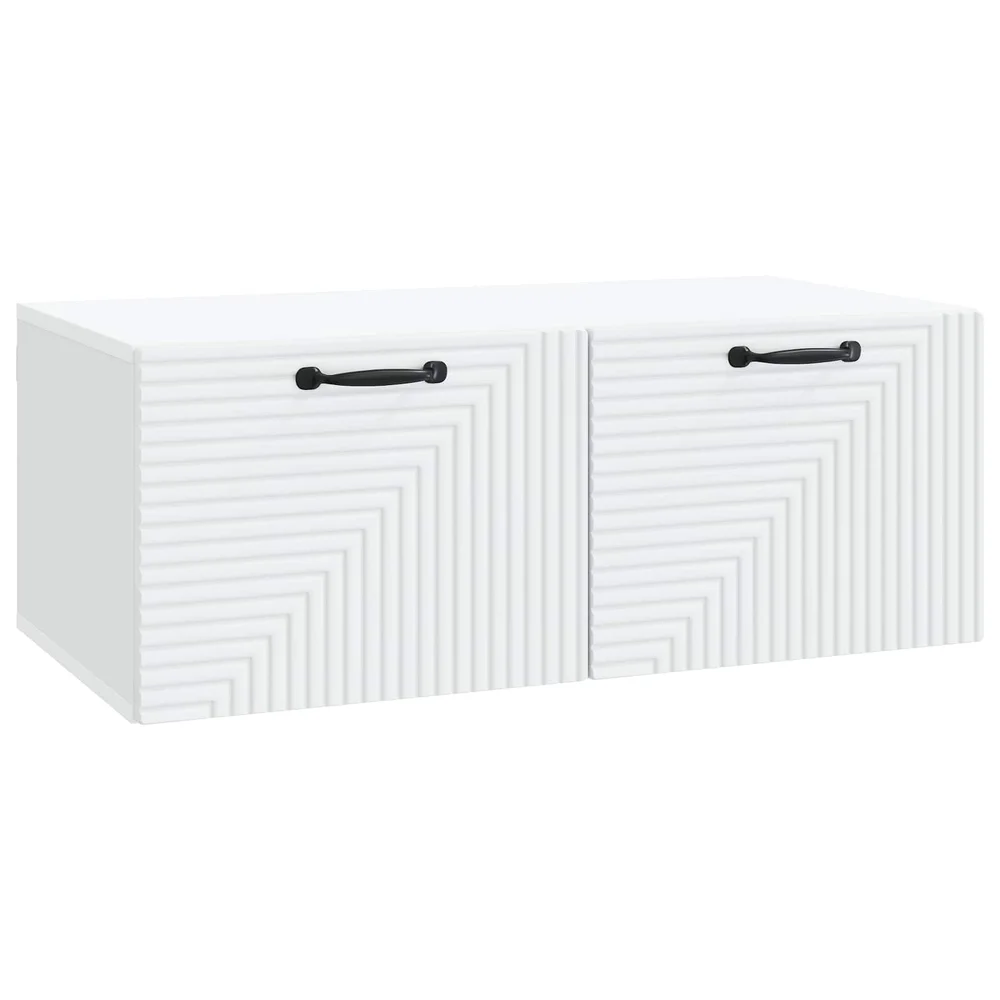 vidaXL Vegghengt TV skap Hvit 78,5 x 41 x 30 cm Konstruert tre v:6921398