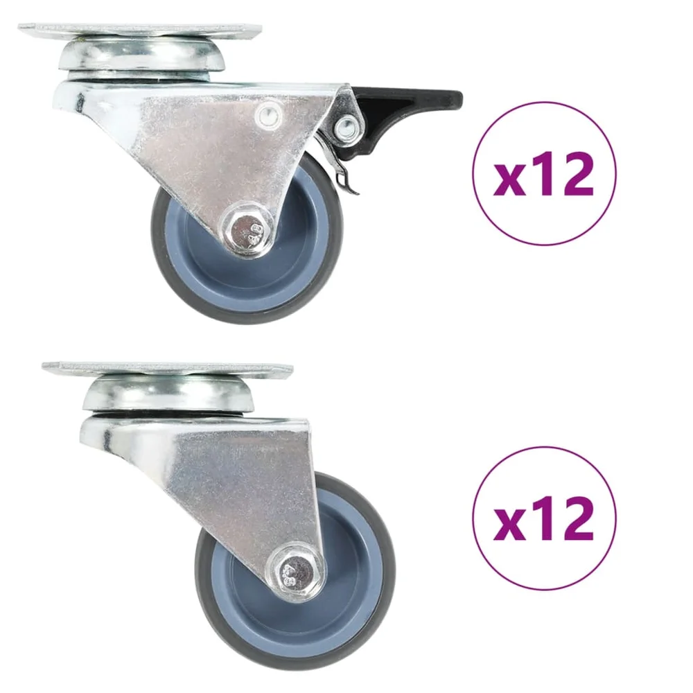 vidaXL Doble svinghjul 24 stk 50 mm v:9393230 vidaXL Doble svinghjul 24 stk 50 mm v:9393230