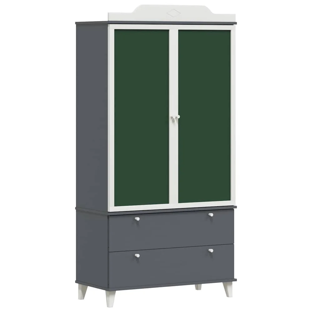 vidaXL Barnas kreative oppbevaring ROROS Grå og hvit 90 x 45 x 180 cm v:7792708 vidaXL Barnas kreative oppbevaring ROROS Grå og hvit 90 x 45 x 180 cm v:7792708