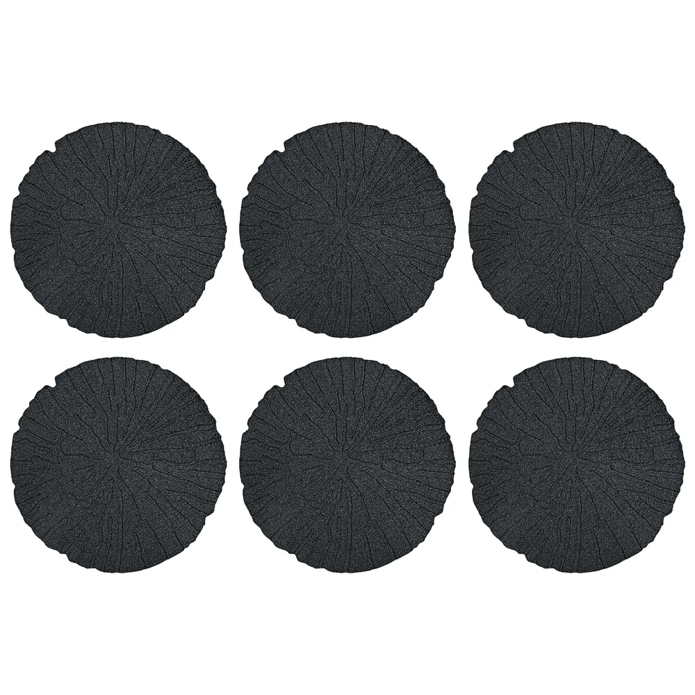 vidaXL Stepping Stone 6 stk. Svart Ø 45 x 1,8 cm Gummi v:4233041 vidaXL Stepping Stone 6 stk. Svart Ø 45 x 1,8 cm Gummi v:4233041