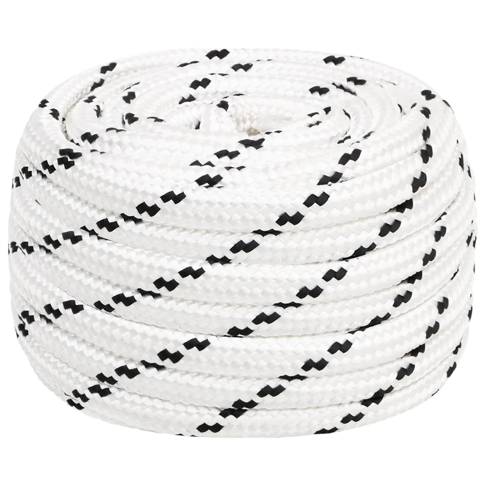 vidaXL Allsidig brukstau 20 mm 100 m Hvit Polyester v:696936 vidaXL Allsidig brukstau 20 mm 100 m Hvit Polyester v:696936
