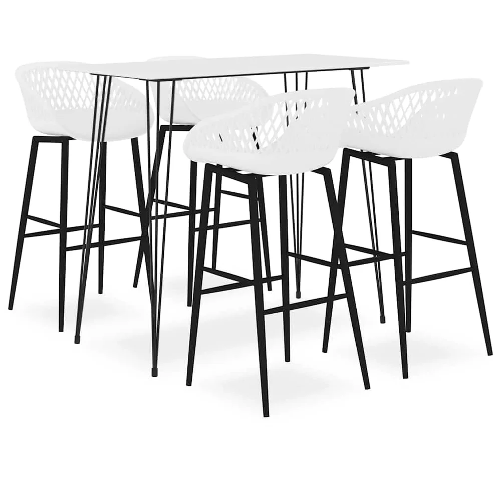 vidaXL Barsett 5 deler hvit v:3194395 vidaXL Barsett 5 deler hvit v:3194395