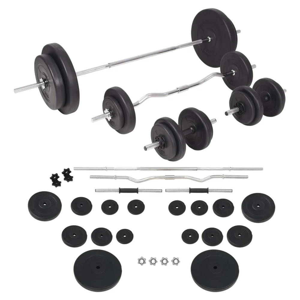 vidaXL Vektstang- og manualsett 90 kg v:7198066