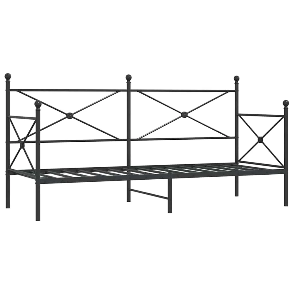 vidaXL Dagseng uten madrass svart 80×200 cm stål v:6457154 vidaXL Dagseng uten madrass svart 80×200 cm stål v:6457154