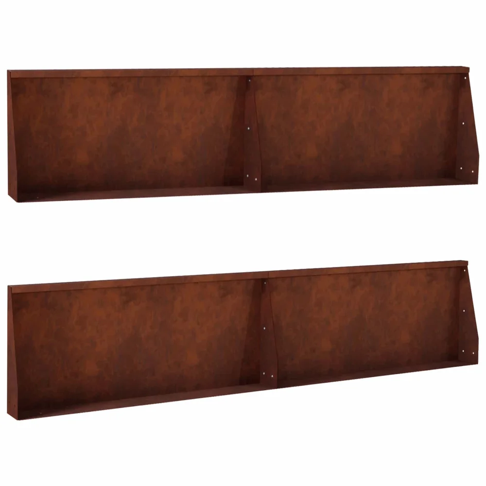 vidaXL Støttemur 4 stk. 100 x 12 x 30 cm Cortenstål Rusten v:1811724
