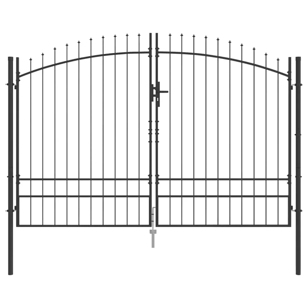 vidaXL Dobbeltport WOERDEN 299,5 x 249,5 cm Stål Grå Låsbar v:9289876 vidaXL Dobbeltport WOERDEN 299,5 x 249,5 cm Stål Grå Låsbar v:9289876