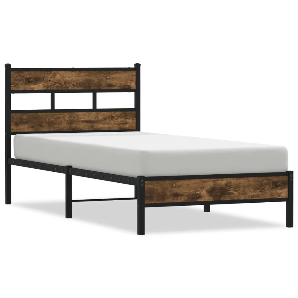 vidaXL Sengeramme uten madrass med hodegavl sonoma eik 90x200 cm v:6123571