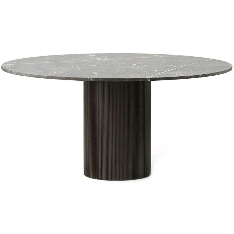 495 Bord Rund Ø150 cm, Grå Marmor / Mørk eik v:1638683