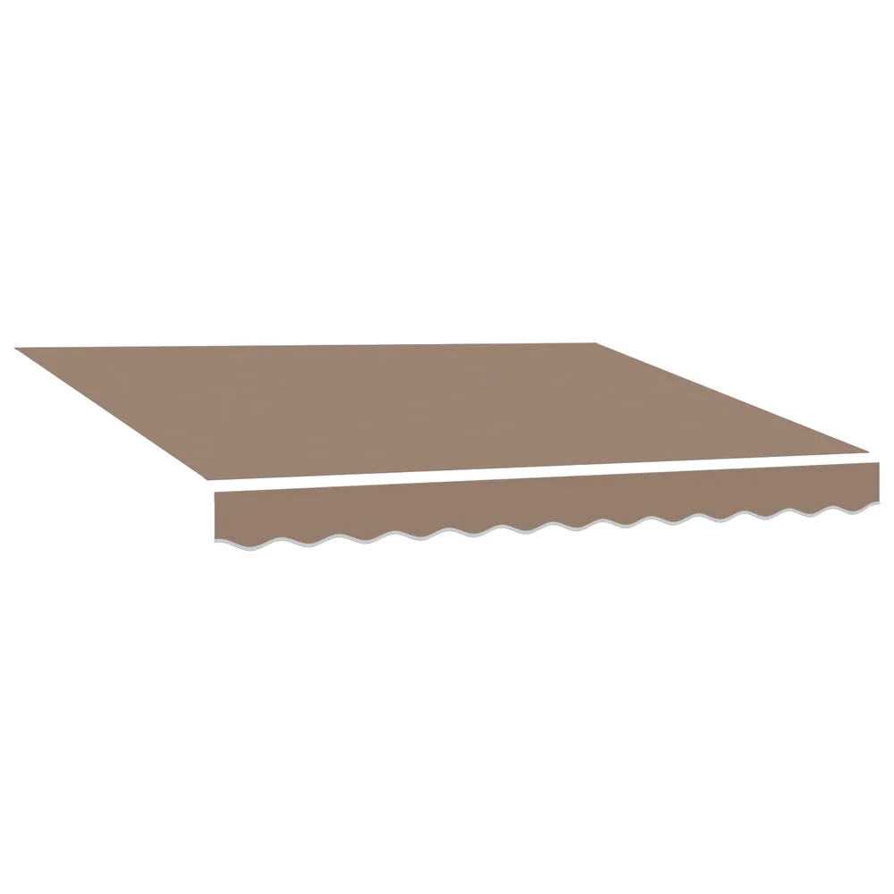 vidaXL Reservemarkiseduk til 6x3,5 m Gråbrun Polyester v:8142705