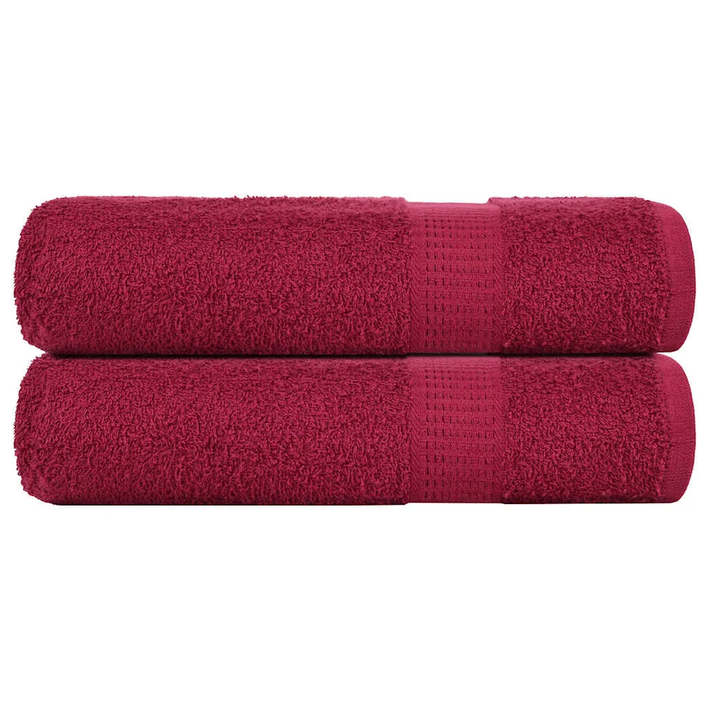 vidaXL Badehåndklær FROGN 2 stk burgunder 100×150 cm 360 gsm v:8627226 vidaXL Badehåndklær FROGN 2 stk burgunder 100×150 cm 360 gsm v:8627226