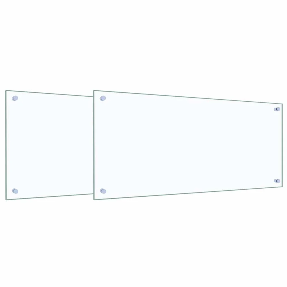 vidaXL Kjøkkenbenkplate 2 stk. Gjennomsiktig 90 x 40 cm herdet glass v:4266028 vidaXL Kjøkkenbenkplate 2 stk. Gjennomsiktig 90 x 40 cm herdet glass v:4266028