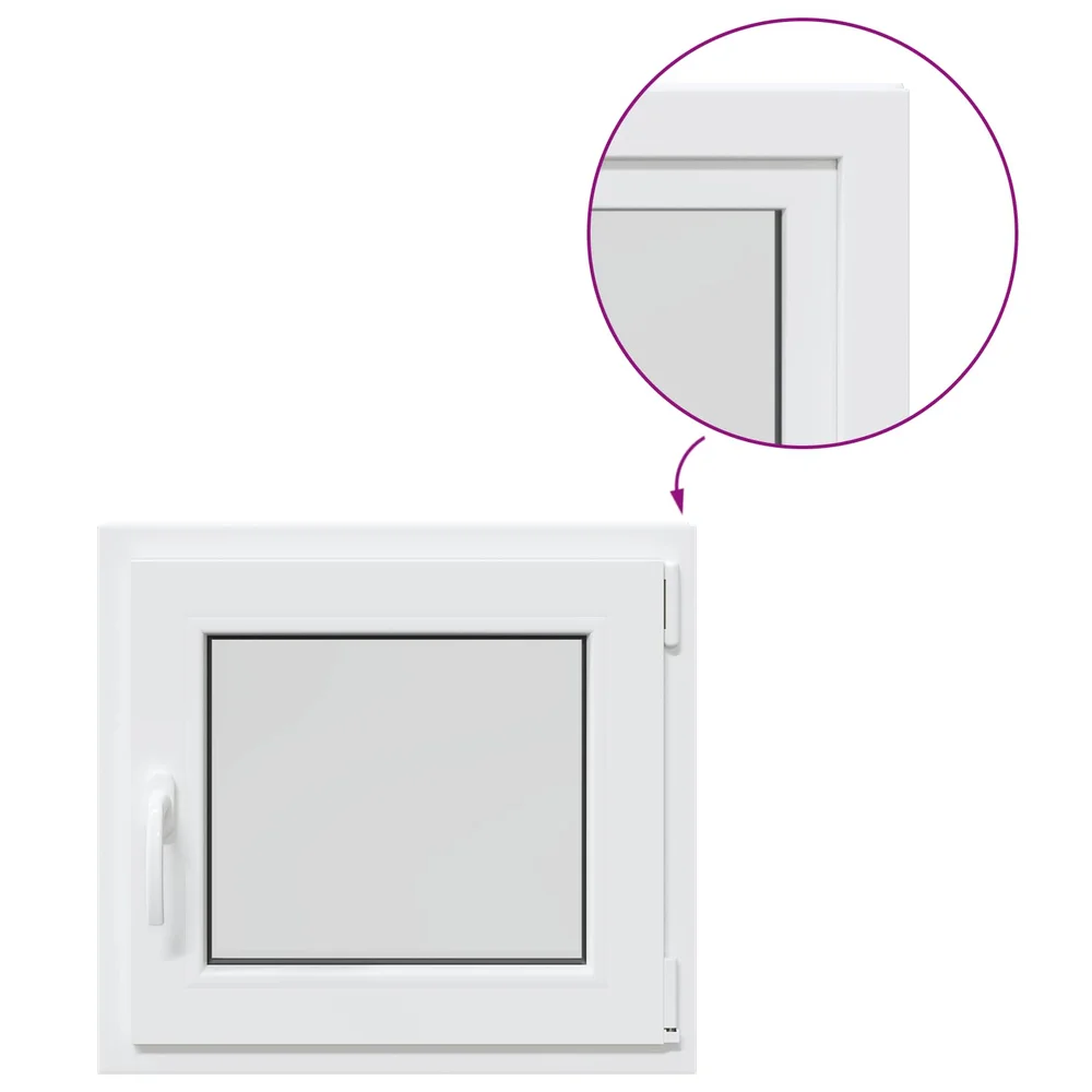 vidaXL Kjellervindu Intern Farge Hvit RISOR 60 x 50 cm v:8251284