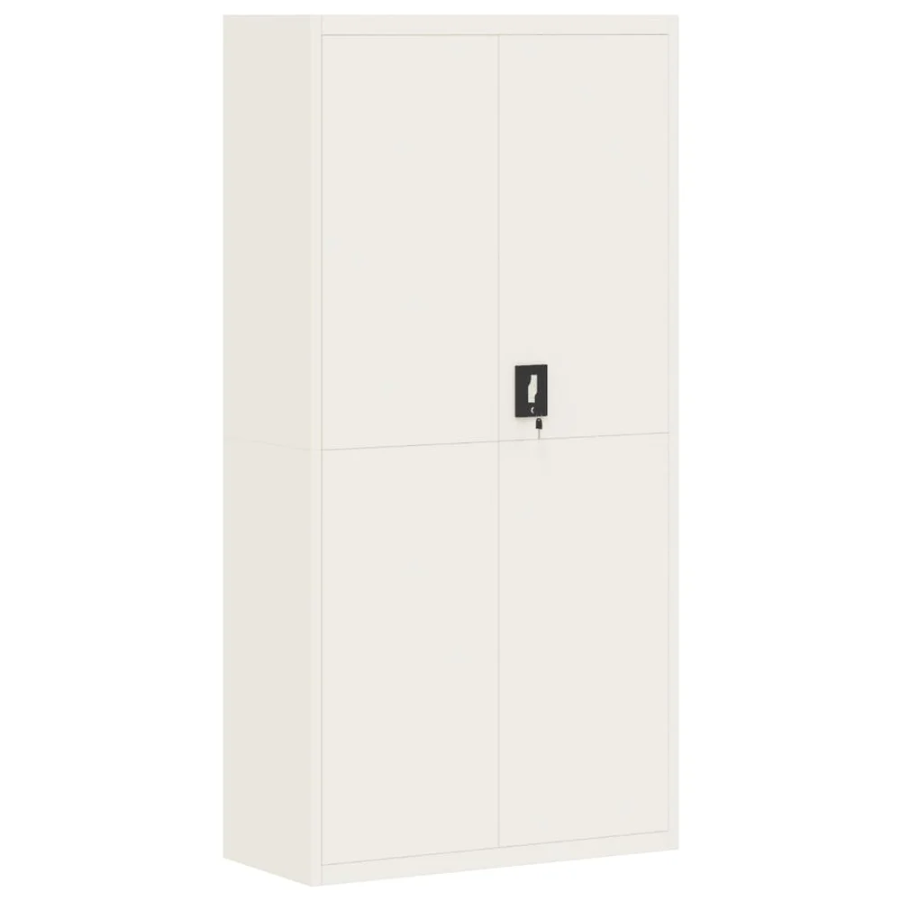 vidaXL Arkivskap hvit 90x40x180 cm stål v:4632465 vidaXL Arkivskap hvit 90x40x180 cm stål v:4632465