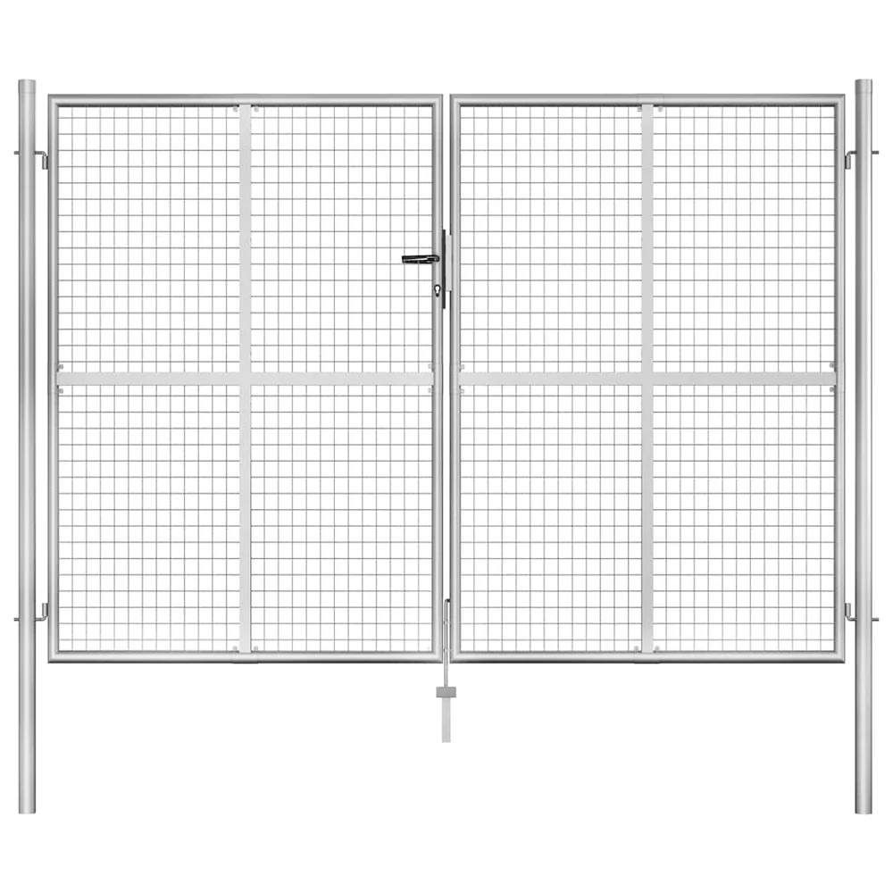 vidaXL Hageport galvanisert stål 306x175 cm sølvfarget v:8494051
