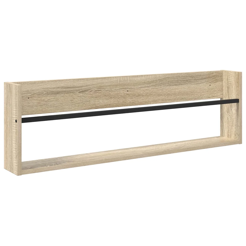 vidaXL Magasinreol Sonoma eik 100 x 12 x 30 cm Konstruert tre v:6435196
