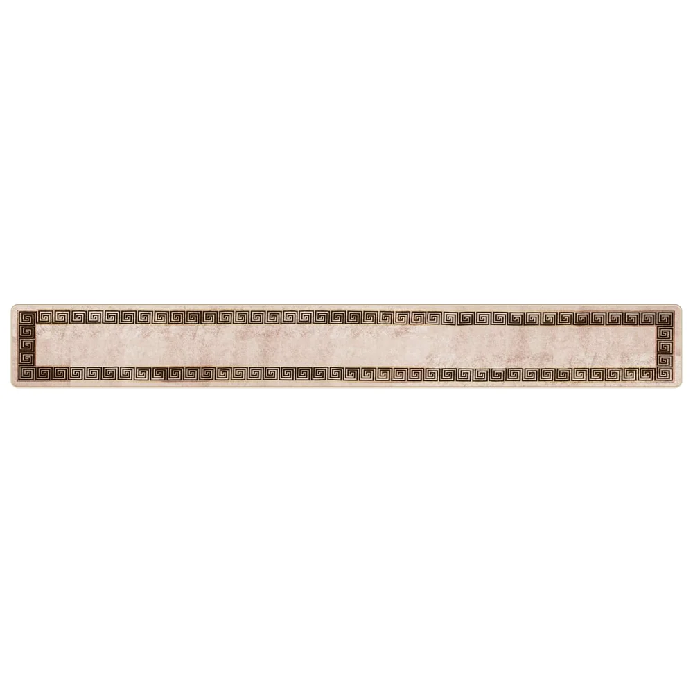 vidaXL Teppe Runner MARSA Beige og svart 50 x 400 cm Polyester og PVC v:6348214