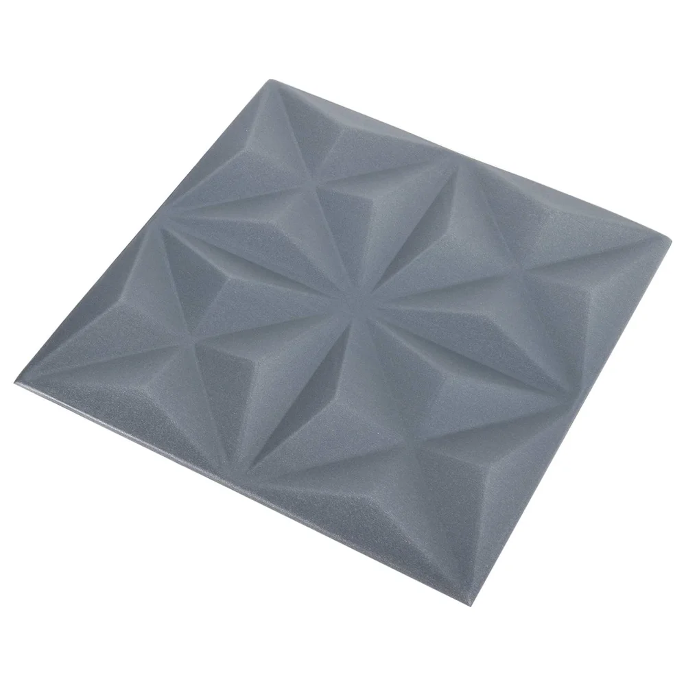 vidaXL Veggpaneler 24 stk. 50 x 50 cm Origami Grå XPS Skum v:7088043