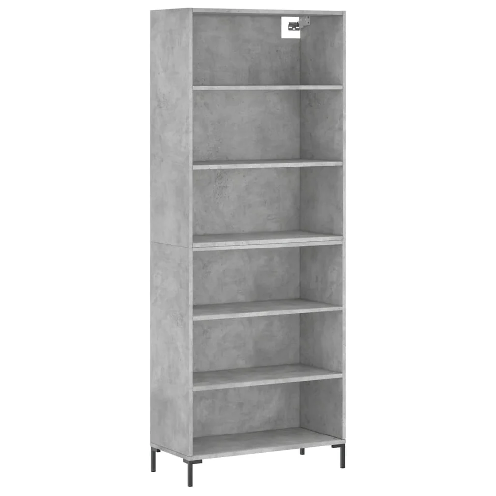 vidaXL Highboard betonggrå 69,5×32,5×180 cm konstruert tre v:6366178 vidaXL Highboard betonggrå 69,5×32,5×180 cm konstruert tre v:6366178