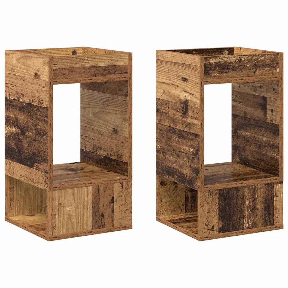 vidaXL Avlastningsbord 2 stk. Gammelt tre 30 x 30 x 56 cm v:5053334 vidaXL Avlastningsbord 2 stk. Gammelt tre 30 x 30 x 56 cm v:5053334