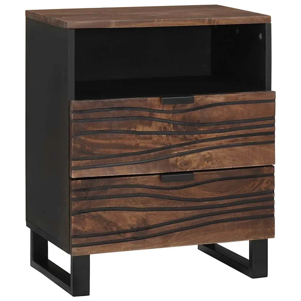 vidaXL Nattbordskap Valnøtt 50 x 33 x 62 cm Konstruert tre v:6331516