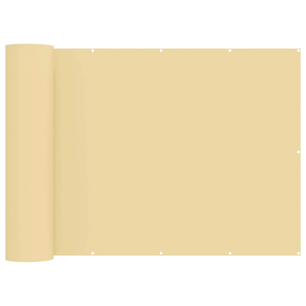 vidaXL Balkong privat skjerm 1,8 x 25 m Stoff med PU-belegg Beige v:4387890