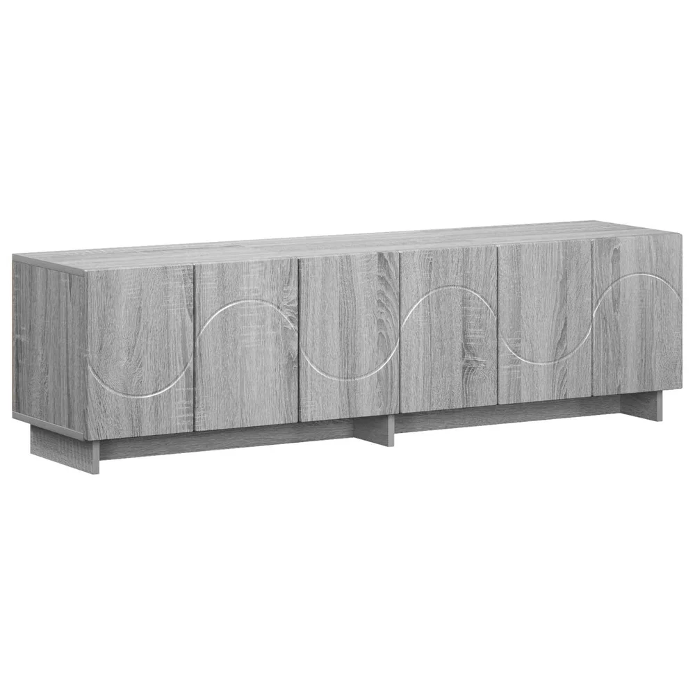 vidaXL TV-benk 140 x 34,5 x 40 cm Grå Sonoma Konstruert tre v:2326736