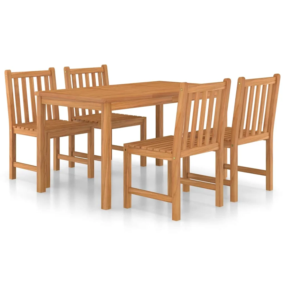 vidaXL 5-delers hagespisesett 140×80 cm heltre teak v:8232015 vidaXL 5-delers hagespisesett 140×80 cm heltre teak v:8232015