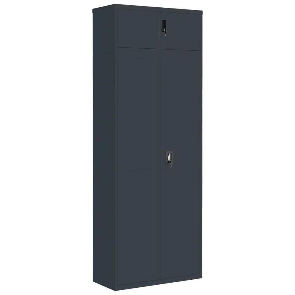 vidaXL Arkivskap antrasitt 90x40x240 cm stål v:2374713 vidaXL Arkivskap antrasitt 90x40x240 cm stål v:2374713