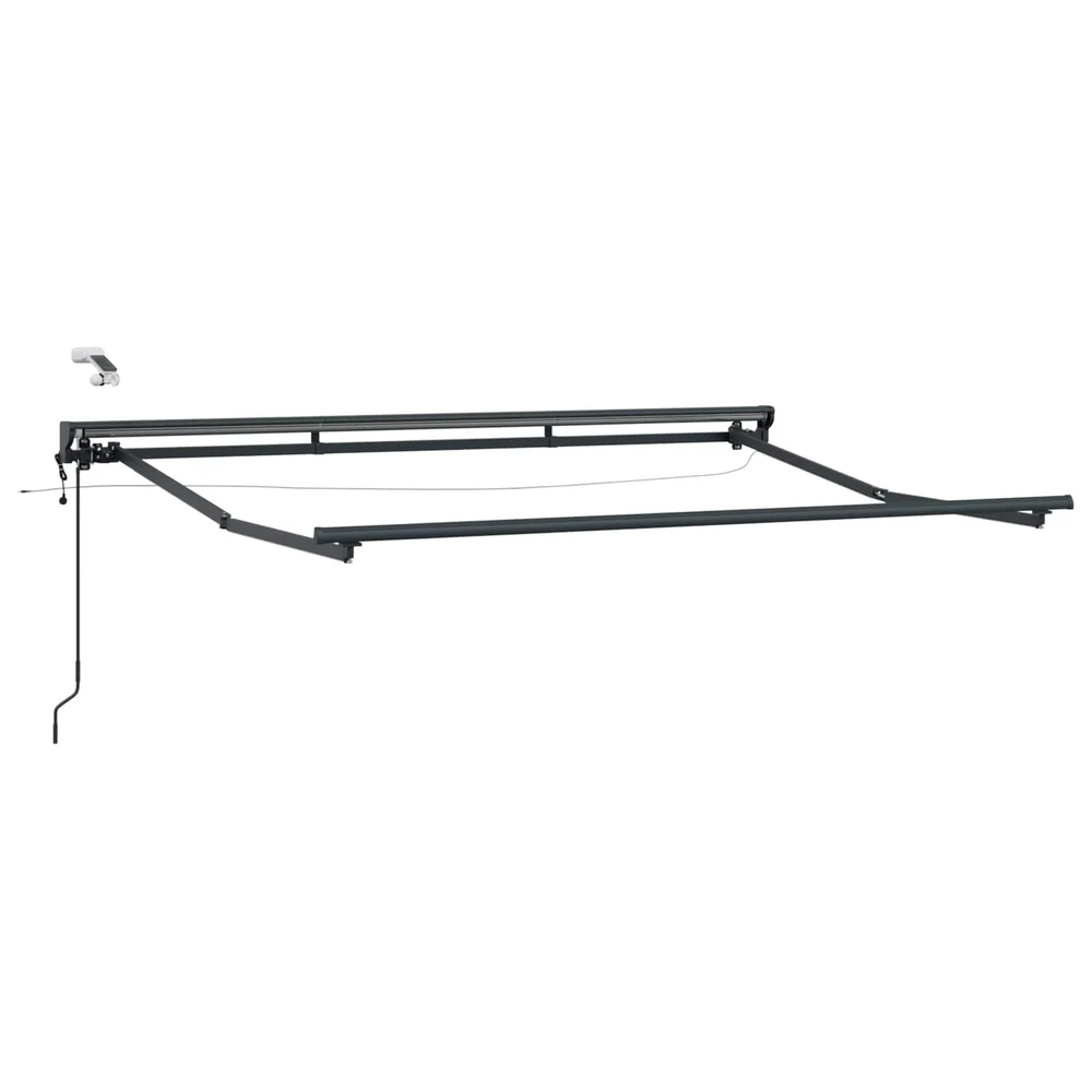 vidaXL Elektrisk markisedukke med LED Antrasitt 3 x 2 m Aluminium v:6022856 vidaXL Elektrisk markisedukke med LED Antrasitt 3 x 2 m Aluminium v:6022856