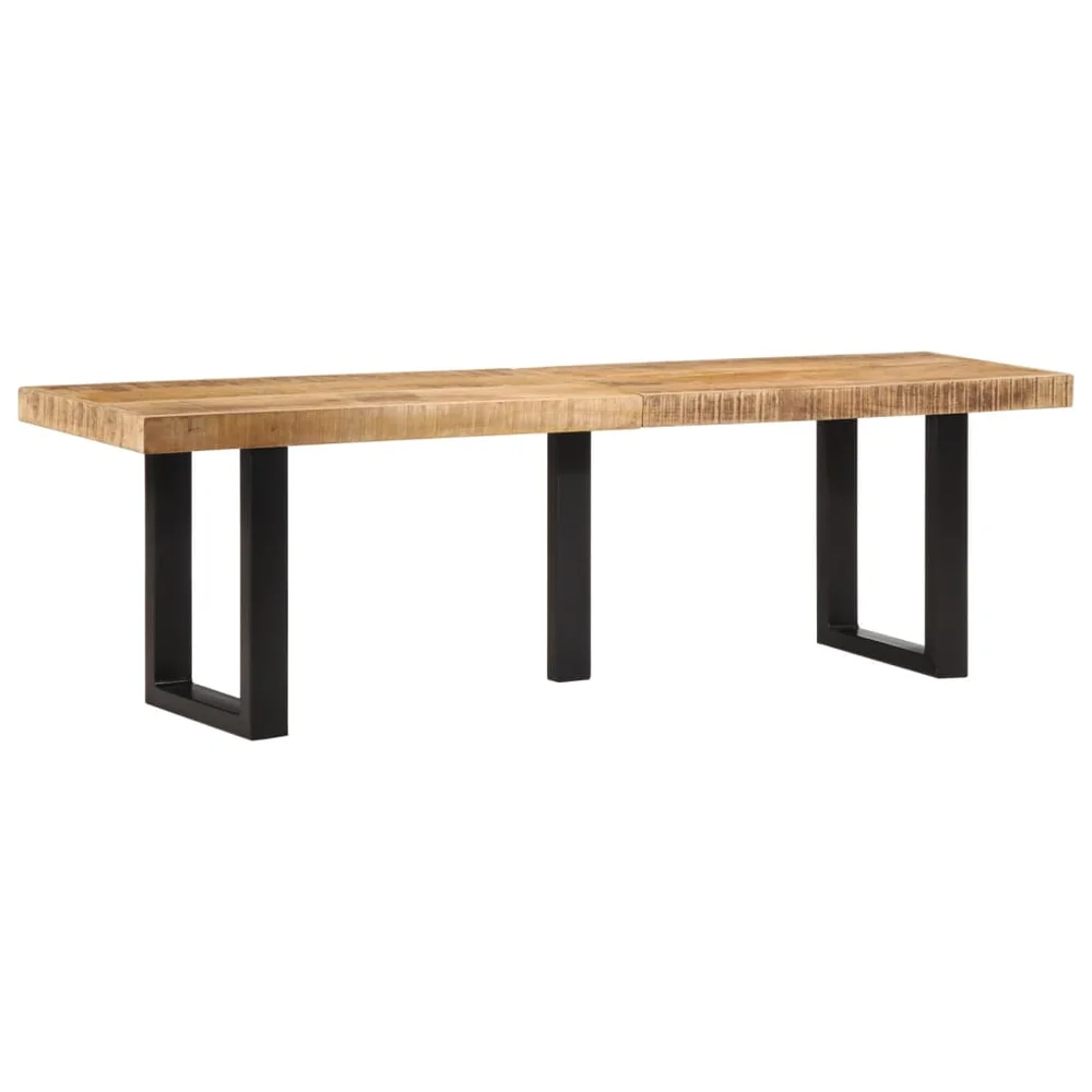 vidaXL Benk 160 cm grovt heltre mangotre og stål v:5620578 vidaXL Benk 160 cm grovt heltre mangotre og stål v:5620578