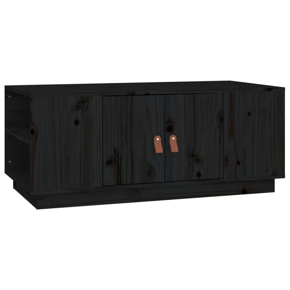vidaXL Salongbord svart 100x50x41 cm heltre furu v:1789969