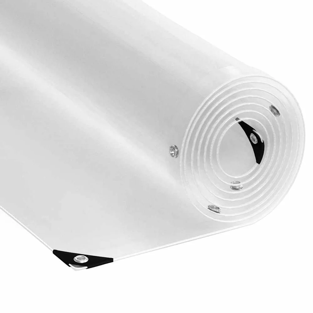 vidaXL Klar presenning med maljer 8x8 m PVC v:7015389