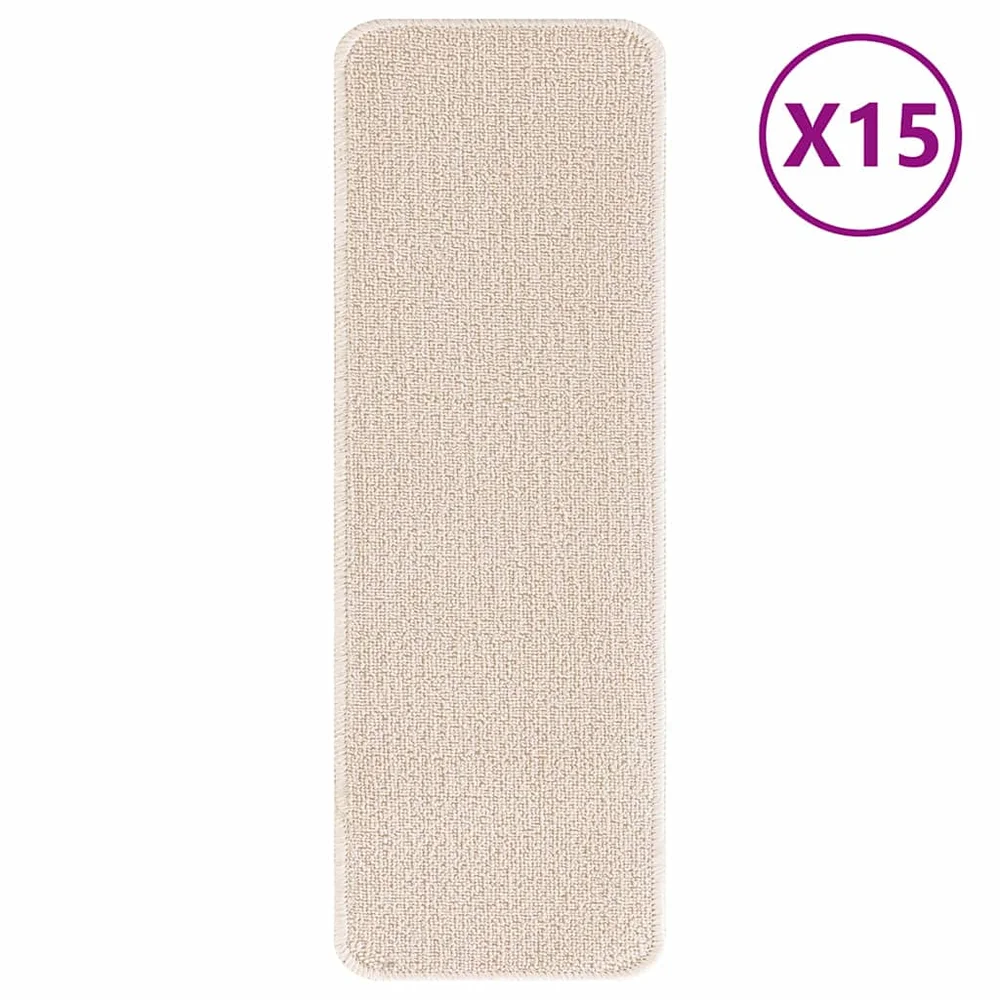 vidaXL Anti-skli Trapematter 15 stk. 60 x 25 cm Krem PP Rektangulær v:2221054 vidaXL Anti-skli Trapematter 15 stk. 60 x 25 cm Krem PP Rektangulær v:2221054