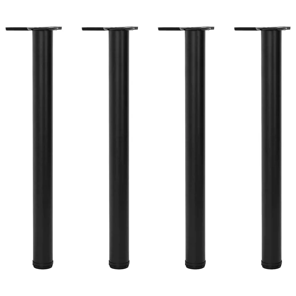 vidaXL 4 justerbare Bordben Sort 710 mm v:9536404 vidaXL 4 justerbare Bordben Sort 710 mm v:9536404