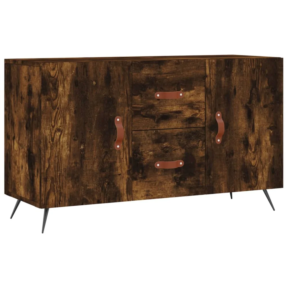 vidaXL Skjenk røkt eik 100x36x60 cm konstruert tre v:8044970