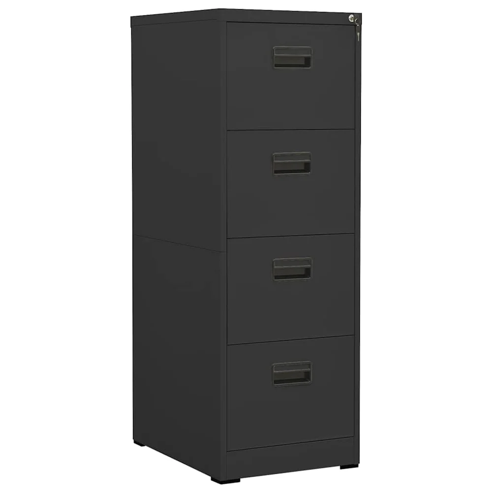 vidaXL Arkivskap 46x62x133 cm stål antrasitt v:3641300 vidaXL Arkivskap 46x62x133 cm stål antrasitt v:3641300