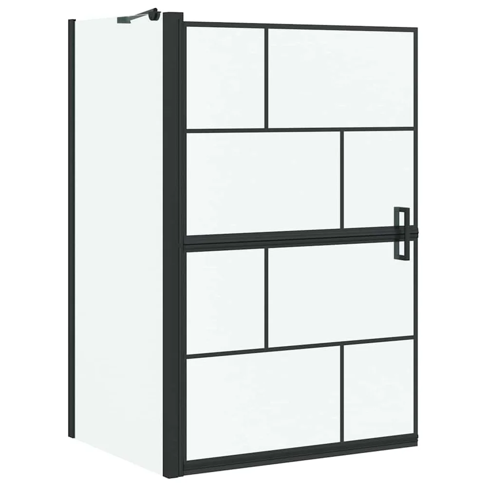 vidaXL Bade dusjvegg Svart og gjennomsiktig 80 x 68 x 128 cm v:6772969 vidaXL Bade dusjvegg Svart og gjennomsiktig 80 x 68 x 128 cm v:6772969