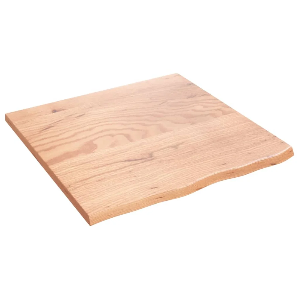 vidaXL Benkeplate til bad lysebrun 60x60x2 cm behandlet heltre v:5395576
