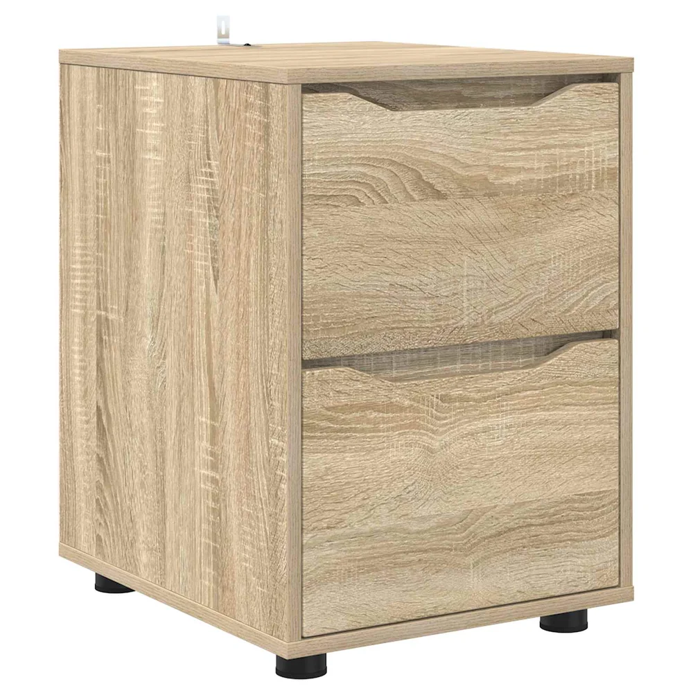 vidaXL Oppbevaringsskap 40 x 48 x 57 cm Konstruert tre Sonoma eik v:9402611