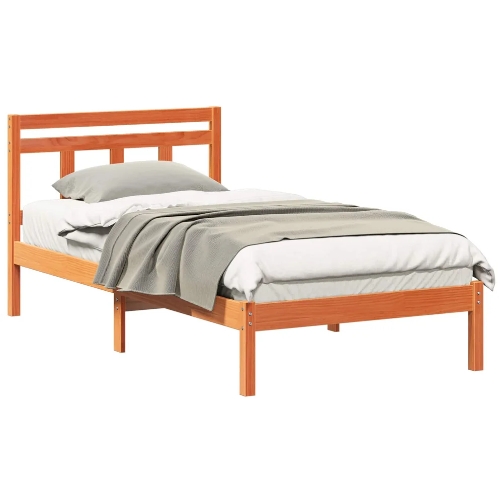 vidaXL Sengestamme Brun 75 x 190 cm Massiv furu v:3735480
