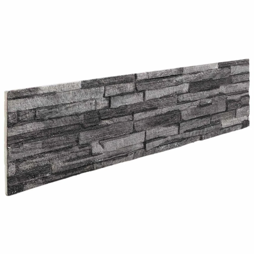 vidaXL Veggpaneler 10 stk. 100 x 25 cm Antrasitt EPS Skum v:1797387 vidaXL Veggpaneler 10 stk. 100 x 25 cm Antrasitt EPS Skum v:1797387