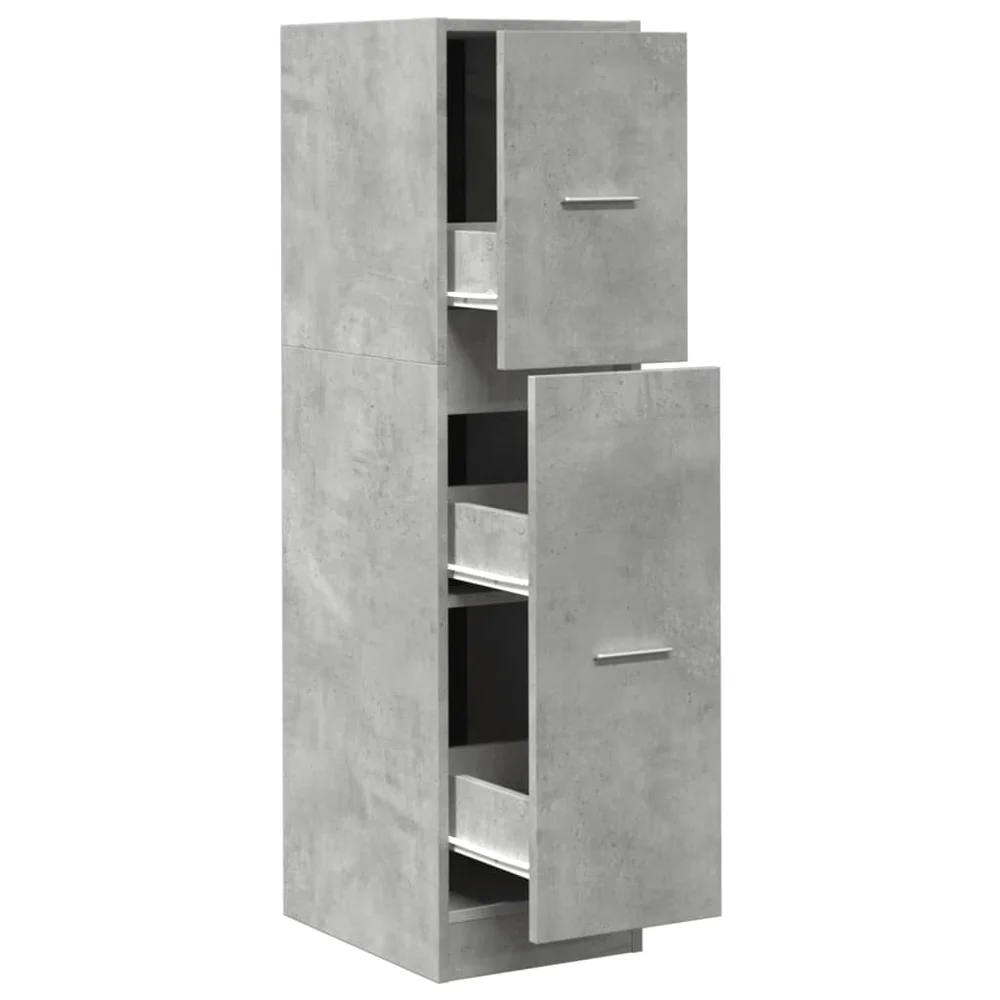 vidaXL Apotekskap betonggrå 30x41x118 cm konstruert tre v:8789475 vidaXL Apotekskap betonggrå 30x41x118 cm konstruert tre v:8789475