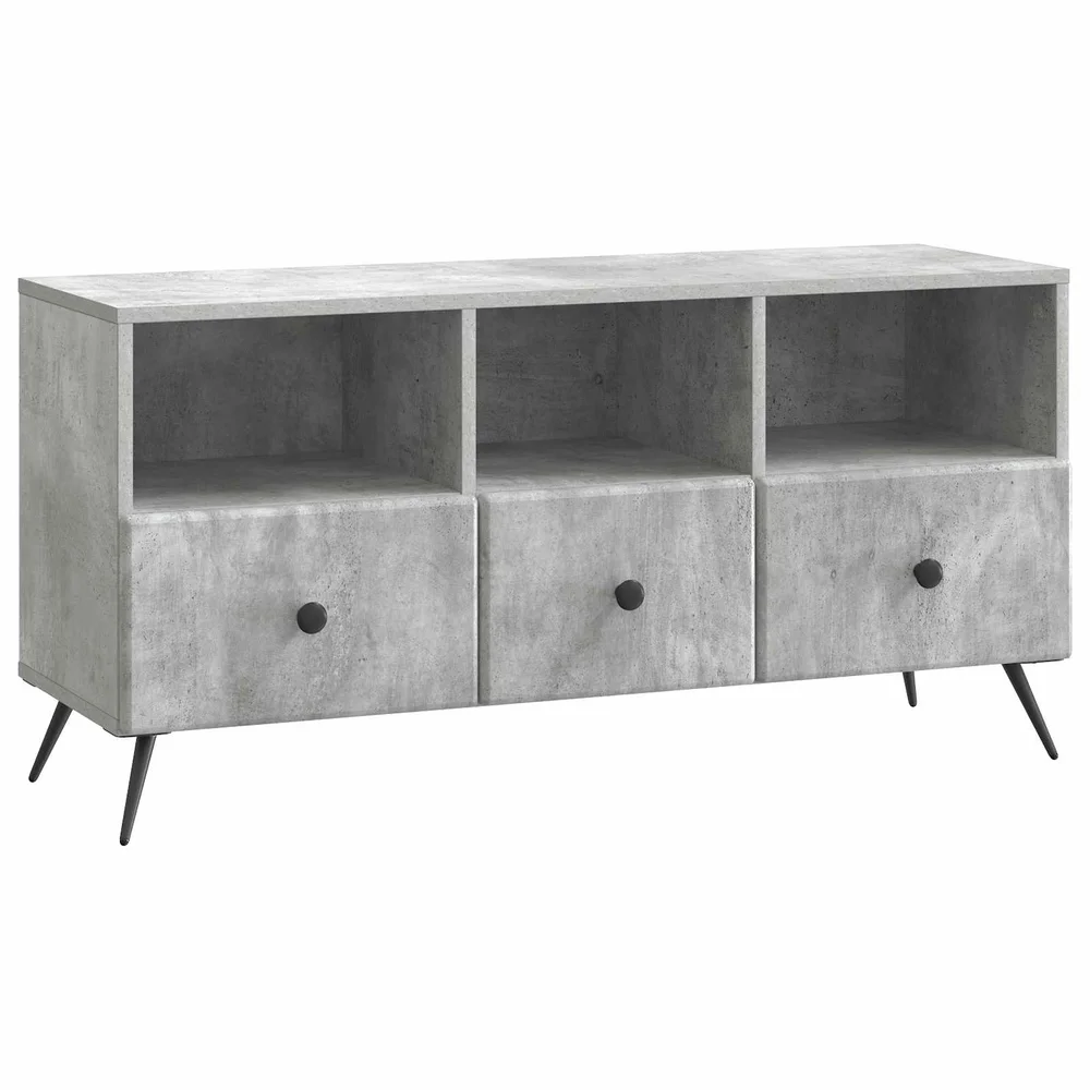 vidaXL TV-skap med skuff Betonggrå 102 x 34,5 x 50 cm Konstruert tre v:2904539