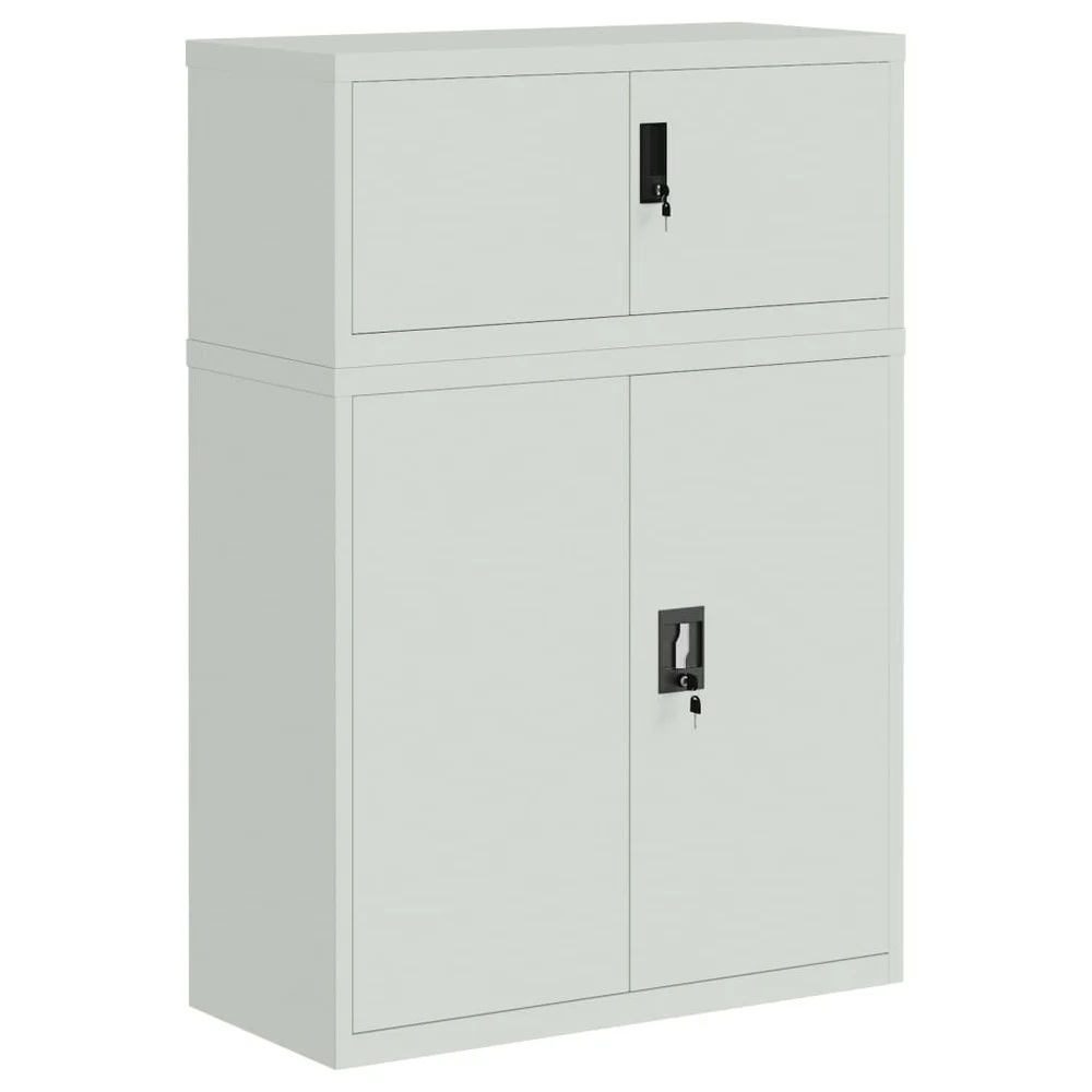 vidaXL Arkivskap lysegrå 90x40x130 cm stål v:9580959 vidaXL Arkivskap lysegrå 90x40x130 cm stål v:9580959