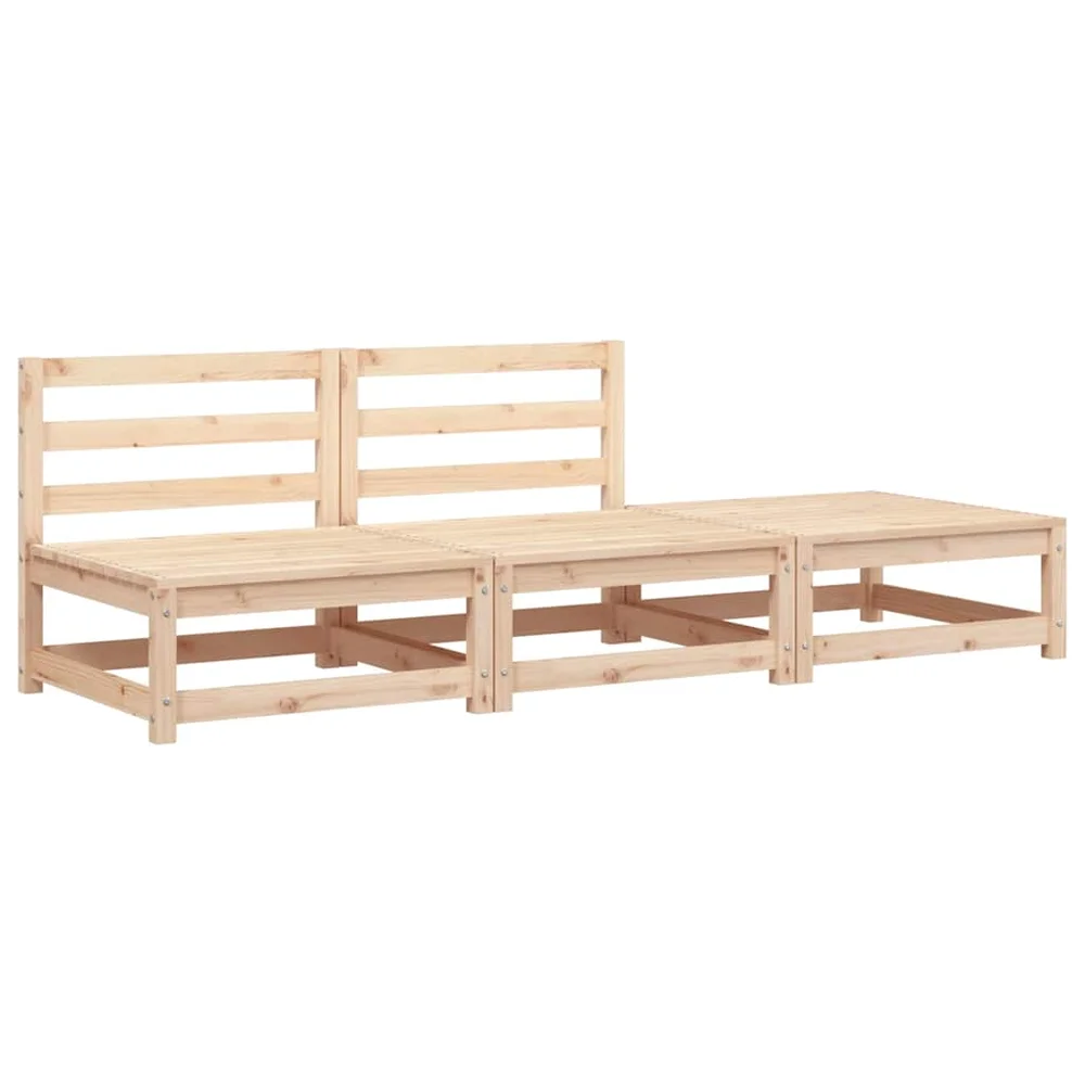vidaXL Hagesofa uten armlener med fotskammel i heltre furu v:5737426