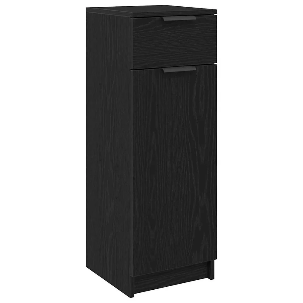 vidaXL Baderomsskap med skuff Svart eik 32 x 34 x 90 cm Konstruert tre v:8850592 vidaXL Baderomsskap med skuff Svart eik 32 x 34 x 90 cm Konstruert tre v:8850592