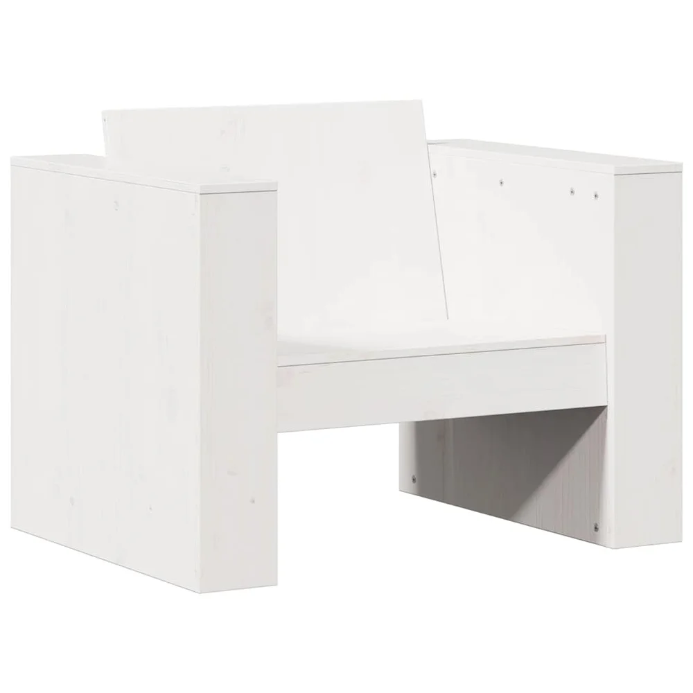 vidaXL Hagesofa hvit 79x60x62 cm heltre furu v:6102338 vidaXL Hagesofa hvit 79x60x62 cm heltre furu v:6102338