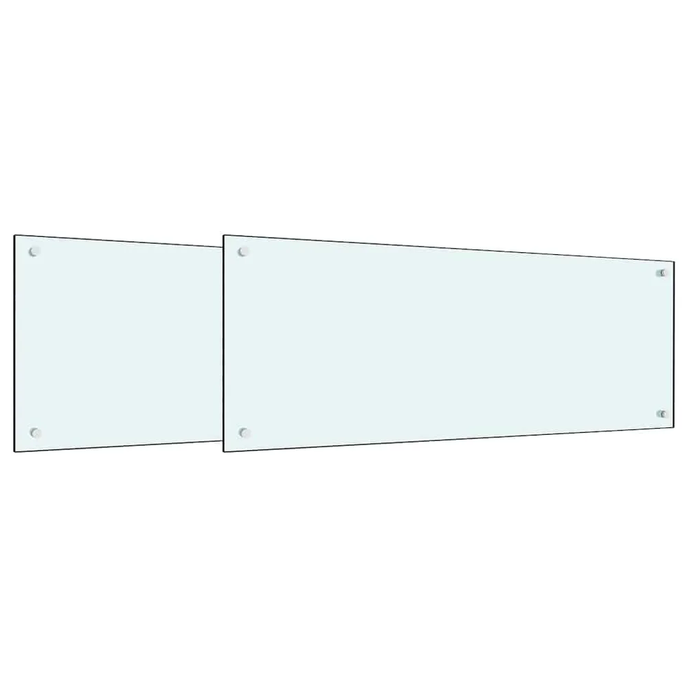 vidaXL Kjøkkenbenkplate 2 stk. Hvit 100 x 40 cm herdet glass v:8565118 vidaXL Kjøkkenbenkplate 2 stk. Hvit 100 x 40 cm herdet glass v:8565118