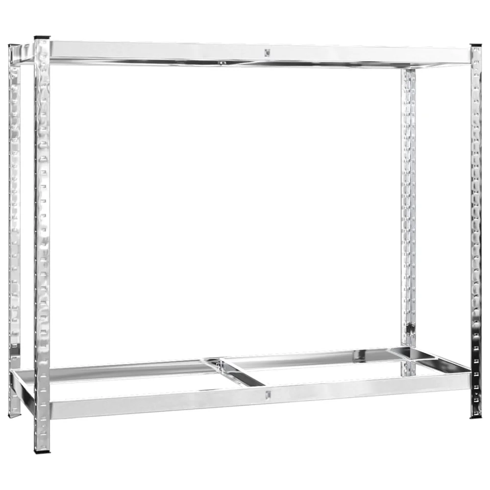 vidaXL Dekkstativ 2 lag sølv 110x40x110 cm stål v:2810661 vidaXL Dekkstativ 2 lag sølv 110x40x110 cm stål v:2810661